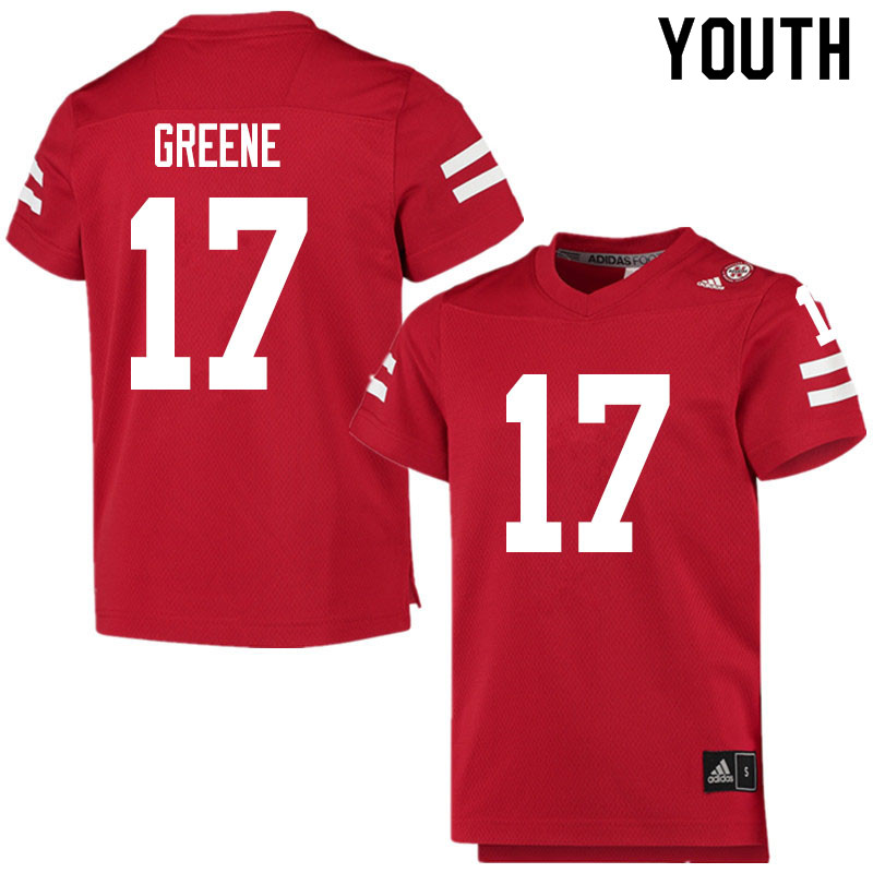 Youth #17 Keyshawn Greene Nebraska Cornhuskers College Football Jerseys Sale-Scarlet